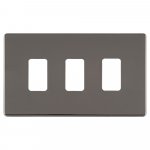 Eurolite EC-G3BN Concealed 3mm 3 gang grid plate, Black Nickel