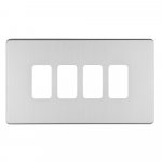 Eurolite EC-G4SS Concealed 3mm 4 gang grid plate, Stainless Steel