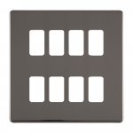 Eurolite EC-G8BN Concealed 3mm 8 gang grid plate, Black Nickel