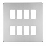 Eurolite EC-G8SS Concealed 3mm 8 gang grid plate, Stainless Steel