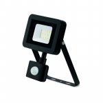 JCC JC090001 10W LED Floodlight +PIR IP65 Manual Override Alu 4000K Black