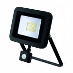 JCC JC090007 50W LED Floodlight +PIR IP65 Manual Override Alu 4000K Black