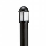 JCC JC39213BLK NiteLED Mains IP44 Tall Plain Bollard Unlamped E27 Black