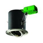 JCC JC94114BN Fireguard Mains IP20 Recessed Twist&Lock Tilt Downlight 50W Unlamped Br/Nickel