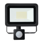 Lumineux 430018-PIR Lifford Floodlight AC 20W 4000K Black PIR