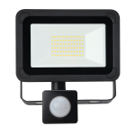 Lumineux 430019-PIR Lifford Floodlight AC 30W 4000K Black PIR