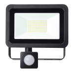 Lumineux 430020-PIR Lifford Floodlight AC 50W 4000K Black PIR