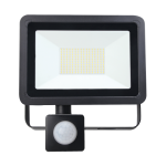 Lumineux 430021-PIR Lifford Floodlight AC 80W 4000K Black PIR