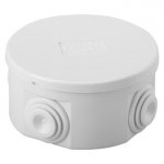 Gewiss GW44002 Junction box with plain press-on lid - IP44, ø 80x40