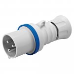 Gewiss GW60004H 16A 2P+E 200-250V 50/60Hz Blue IP44/IP54, screw wiring straight plug