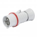 Gewiss GW60008H 16A 3P+E 380-415V 50/60Hz Red IP44/IP54, screw wiring straight plug