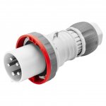 Gewiss GW61053H 63A 3P+N+E 380-415V 50/60Hz Red IP66/IP67/IP68/IP69, mantle terminal straight plug