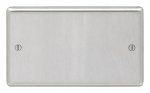 Eurolite SSS2B Stainless steel Double blank plate, Satin Stainless Steel