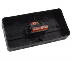 WISKA 10110031 COMBI 116 BK / 3xWAGO 221-413 junction box, 152 x 76 x 51mm, black, plastic, with Wago terminals
