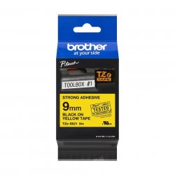 Brother Pro Tape TZe-S621 Strong adhesive tape - Black on Yellow, 9mm