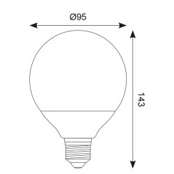 Ansell Lighting AOCTOW/G95LED/RGBTW/E27