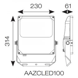 Ansell Lighting AAZCLED100/ASY