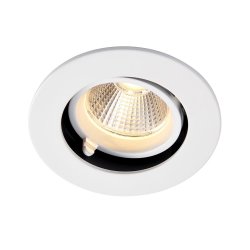 Saxby 99553 Axial round 15W warm white downlight. 102mm