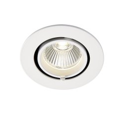Saxby 78537 Axial round 9W cool white downlight, 90mm