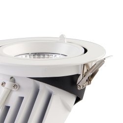 Saxby 78537 Axial round 9W cool white downlight, 90mm