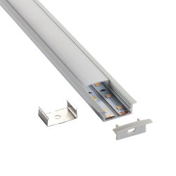 Saxby 97736 RigelSLIM Recessed Wide 2m aluminium profile/extrusion silver