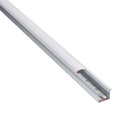 Saxby 97739 RigelSLIM Recessed wide 2m aluminium profile/extrusion silver