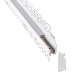 Saxby 102665 Rigel Wall Flange Plaster-in 2m aluminium profile/extrusion white