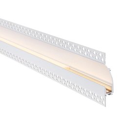 Saxby 102665 Rigel Wall Flange Plaster-in 2m aluminium profile/extrusion white