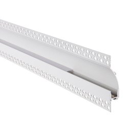 Saxby 102665 Rigel Wall Flange Plaster-in 2m aluminium profile/extrusion white