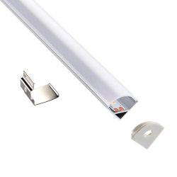 Saxby 80501 Rigel Corner 2m aluminium profile/extrusion silver