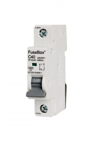 FuseBox MT10C401 MCB 1 pole 10kA, 40A, C curve