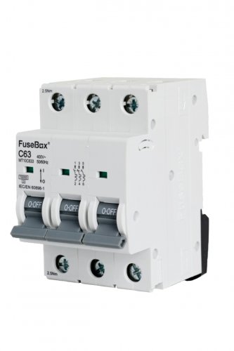 FuseBox MT10C633 MCB 3 pole 10kA, 63A, C curve