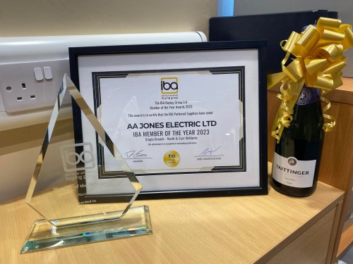 AA Jones Electric win IBA Buying Group award