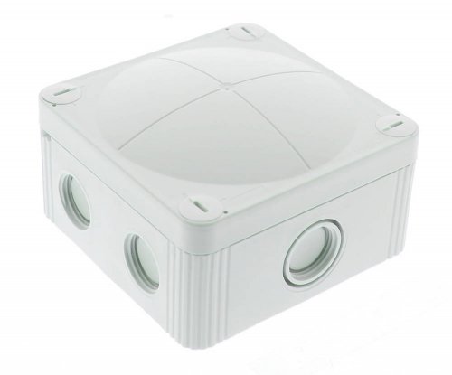 WISKA 10105595 COMBI 407 LG junction box, 95 x 95 x 60mm, grey, plastic