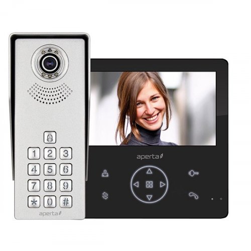 esp APKITKPGBLK aperta Colour video door entry system with record facility (black monitor)