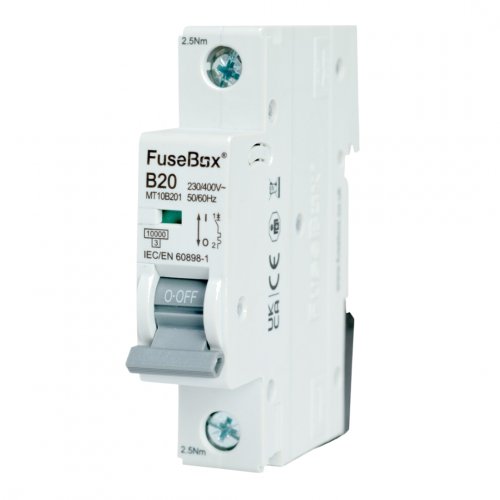 FuseBox MT10B201 MCB 1 pole 10kA, 20A, B curve