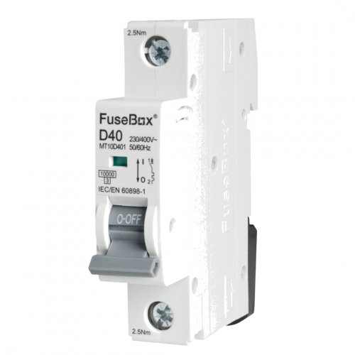 FuseBox MT10D401 MCB 1 pole 10kA, 40A, D curve