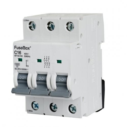 FuseBox MT10C163 MCB 3 pole 10kA, 16A, C curve