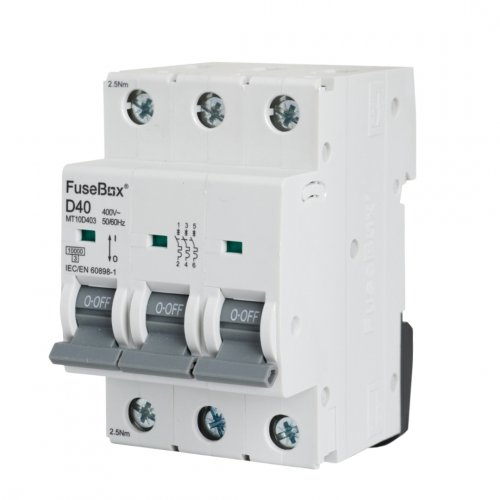 FuseBox MT10D403 MCB 3 pole 10kA, 40A, D curve