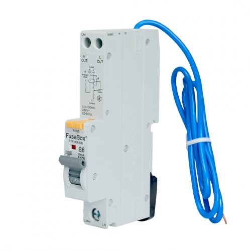 FuseBox RTA100630B RCBO 30mA 10kA (Type A), 6A, B curve