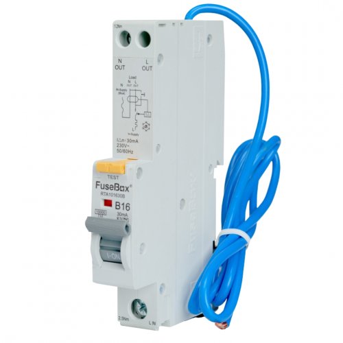 FuseBox RTA101630B RCBO 30mA 10kA (Type A), 16A, B curve