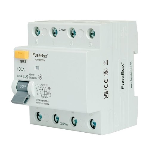 FuseBox RTA1000304 RCD 4 pole Type A 100A 30mA