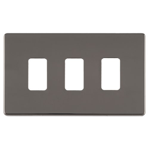 Eurolite EC-G3BN Concealed 3mm 3 gang grid plate, Black Nickel