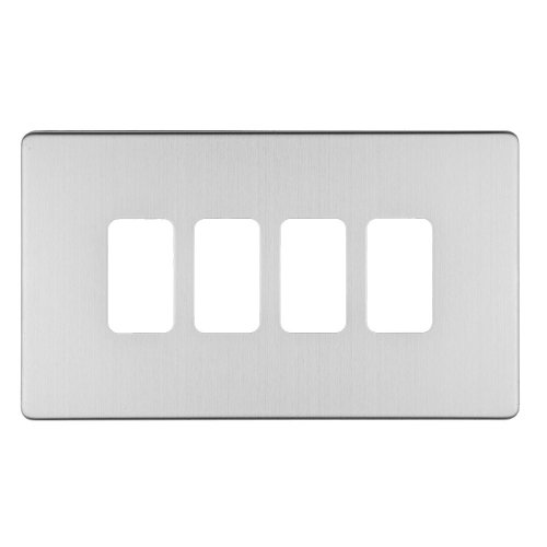 Eurolite EC-G4SS Concealed 3mm 4 gang grid plate, Stainless Steel