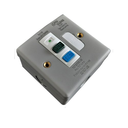 CPN Cudis SU13M 13A Metal, 13A 30mA RCD Fused Spur