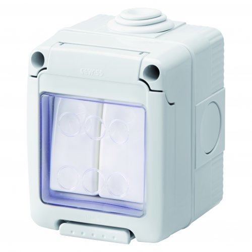 Gewiss GW27834 Watertight enclosure IP55, 2 gang 2 way