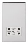 Eurolite ECPCSHSW Concealed 3mm Shaver socket, Polished Chrome